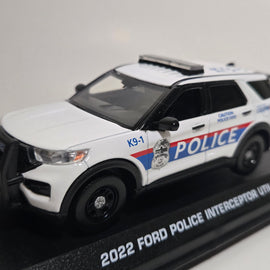 Custom 1/43rd scale Columbus, Ohio Police K9 2022 Ford Police Interceptor Utility diecast model