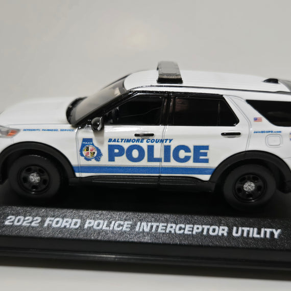 Custom 1/43rd scale Baltimore County, Maryland Police Ford Police Interceptor Utility diecast car (new 2026 graphics)