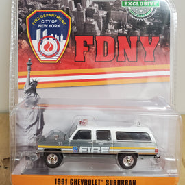 #30501 - 1/64th scale FDNY Battalion Chief 1991 Chevrolet Suburban  ***RAW CHASE***