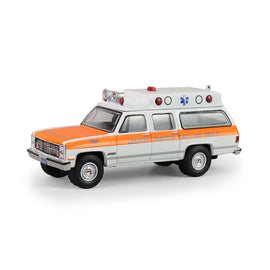 #30509 - 1/64th scale Lebanon Township, New Jersey First Aid Squad 1984 GMC Suburban 2500 Sierra Classic Ambulance  ***HOBBY EXCLUSIVE***