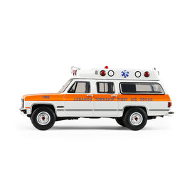 #30509 - 1/64th scale Lebanon Township, New Jersey First Aid Squad 1984 GMC Suburban 2500 Sierra Classic Ambulance  ***HOBBY EXCLUSIVE***