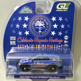 #30554 - 1/64th scale Miami, Florida Police 2022 Ford Police Interceptor Utility (Hispanic Heritage Month Tribute Car)