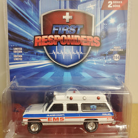 #67060-B - 1/64th scale Glacier County EMS, Cut Bank, Montana 1991 Chevrolet Suburban Ambulance