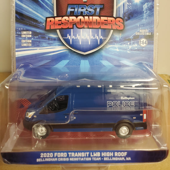 #67060-D - 1/64th scale Bellingham, Washington Police Crisis Negotiation Team 2019 Ford Transit Long Wheel Base High Roof Van