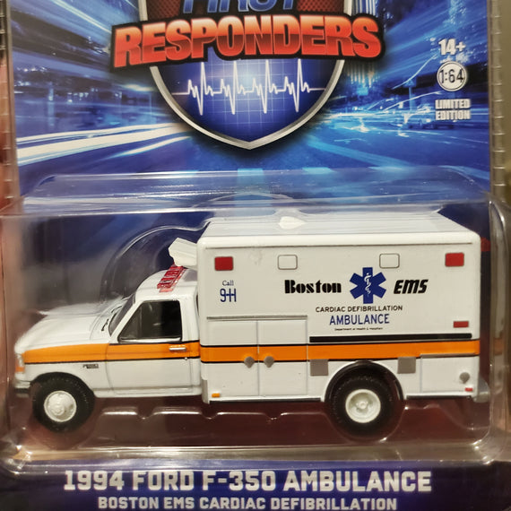 #67066 - 1/64th scale Boston, Massachusetts EMS 1994 Ford F-350 Cardiac Defibrillation Ambulance  ***HOBBY EXCLUSIVE***