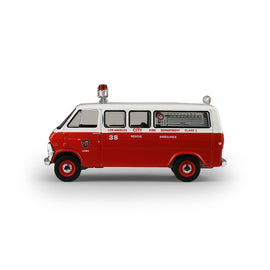 #67070-B - 1/64th scale Los Angeles, California Fire Department 1969 Ford Econoline Ambulance