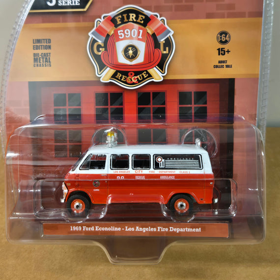 #67070-B - 1/64th scale Los Angeles, California Fire Department 1969 Ford Econoline Ambulance