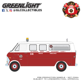 #67070-B - 1/64th scale Los Angeles, California Fire Department 1969 Ford Econoline Ambulance
