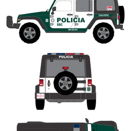 #86644 - 1/43rd scale SSC Mexico City Police 2019 Jeep Wrangler Unlimited Rubicon