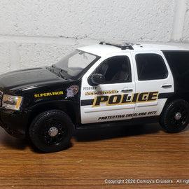 Custom 1/27th scale San Antonio, Texas Police Chevrolet Tahoe diecast car