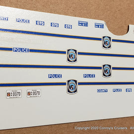 1/43rd scale Anne Arundel County, Maryland Police Decals