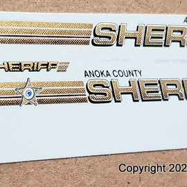 1/43rd scale Anoka County, Minnesota Sheriff Decals (old graphics)