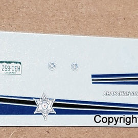 1/43rd scale Arapahoe County, Colorado Sheriff Decals