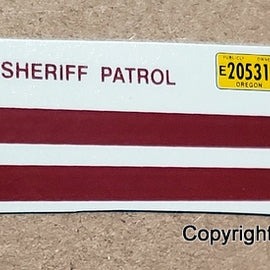 1/43rd scale Benton County, Oregon Sheriff Decals