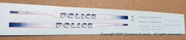 1/43rd scale Christiansburg, Virginia Police Decals