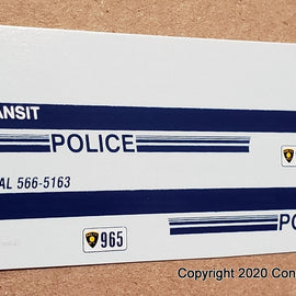 1/43rd scale Cleveland, OH Transit Police Decals