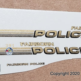 1/43rd scale Fairborn, Ohio Police Decals