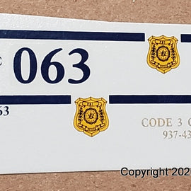 1/43rd scale Federal Bureau of Investigation (FBI) Police Decals