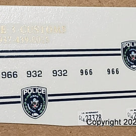 1/43rd scale Federal Protective Service Police Decals (old graphics)