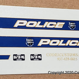 1/43rd scale Hampden Township, Pennsylvania Police Decals