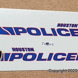 1/43rd scale Houston, Texas Police Decals (old graphics)