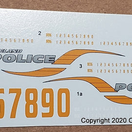 1/43rd scale Loveland, Ohio Police Decals