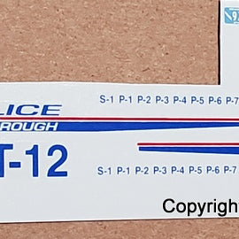 1/43rd scale Marlborough, Massachusetts Police Decals