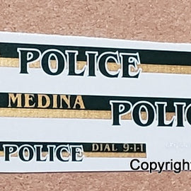 1/43rd scale Medina, Ohio Police Decals