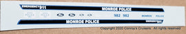 1/43rd scale Monroe, Ohio Police Decals