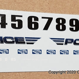 1/43rd scale Natick, Massachusetts Police Decals