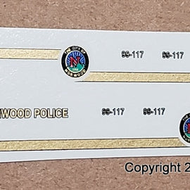 1/43rd scale Norwood, Ohio Police Decals