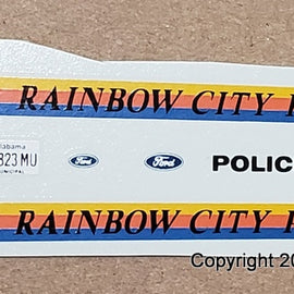 1/43rd scale Rainbow City, Alabama Police Decals