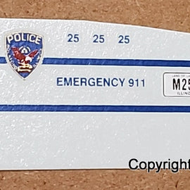 1/43rd scale Rockford, Illinois Police Decals