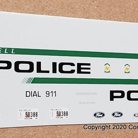 1/43rd scale Roswell, Georgia Police Decals