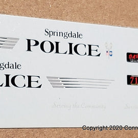 1/43rd scale Springdale, Ohio Police Decals (Ford Crown Victoria)