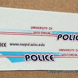 1/43rd scale University of Wisconsin Police Decals