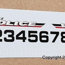 1/43rd scale Urbandale, Iowa Police Decals