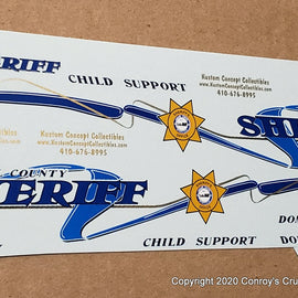 1/24th scale Carroll County, Maryland Sheriff Decals