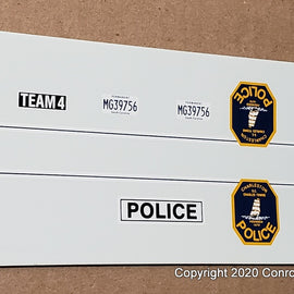 1/24th scale Charleston, South Carolina Police Decals