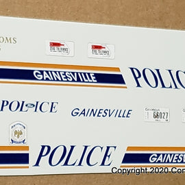 1/24th scale Gainesville, Georgia Police Decals