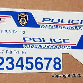 1/24th scale Marlborough, Massachusetts Police Decals