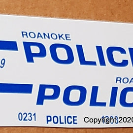 1/24th scale Roanoke, Virginia Police Decals