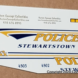 1/24th scale Stewartstown, Pennsylvania Police Decals