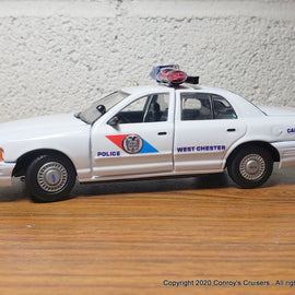 Custom 1/43rd scale West Chester, Ohio Police Ford Crown Victoria (Gearbox car)