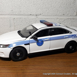 Custom 1/24th scale Miami, Florida Police Ford Police Interceptor Sedan diecast car