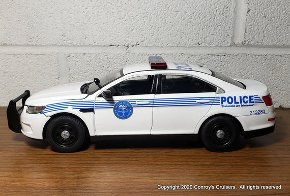 Custom 1/24th scale Miami, Florida Police Ford Police Interceptor Sedan diecast car