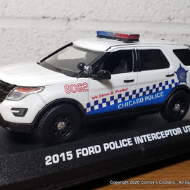 Custom 1/43rd scale Chicago, Illinois Police Ford Police Interceptor Utility diecast car