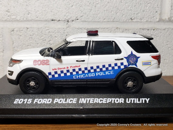 Custom 1/43rd scale Chicago, Illinois Police Ford Police Interceptor Utility diecast car