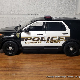 Custom 1/24th scale Corpus Christi, Texas Police Ford Police Interceptor diecast model