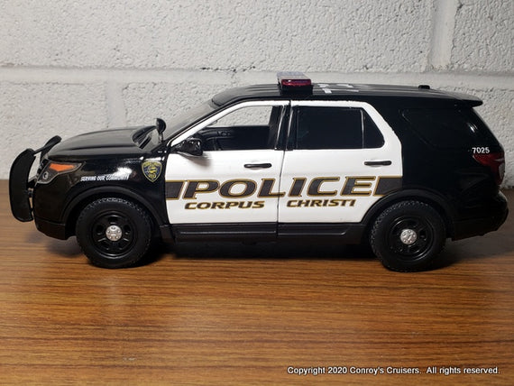 Custom 1/24th scale Corpus Christi, Texas Police Ford Police Interceptor diecast model